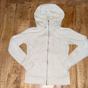 lululemon athletica Light Gray Zip-Up Hoodie
